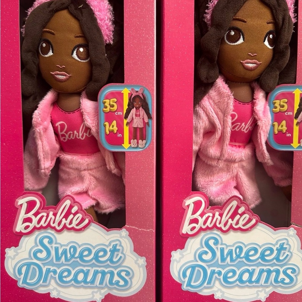 Barbie Plush Doll in Pink Sleep Outfit with Bunny Hood - Picture 3 of 3